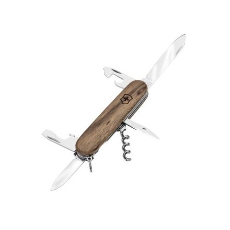 Couteaux de poche, Bois spartiate marron, Acier inoxydable / Bois de noyer, Victorinox