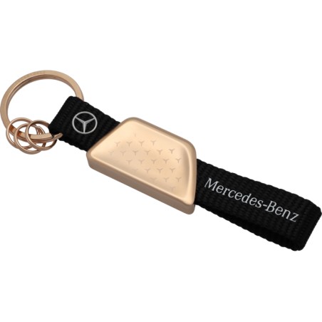 Porte-clés Mercedes-Benz or et rose